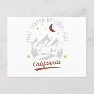 Vintage Kung Canyon nationalpark Kalifornien Vykort
