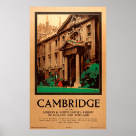 Vintage Kung College Cambridge Fred Taylor Travel Poster