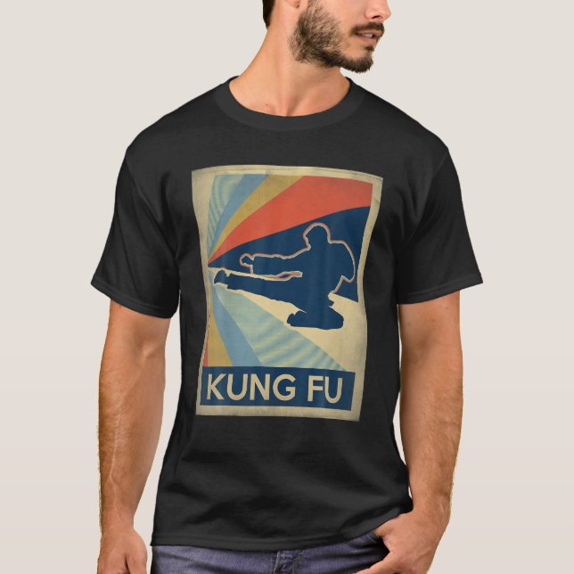 Vintage kung fu Tshirt T Shirt (Framsida)