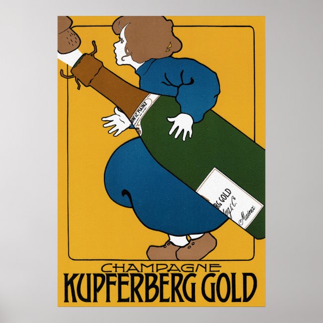 Vintage Kupferberg Champagne Poster (Framsidan)