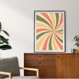 Vintage-kurvstrålar Poster