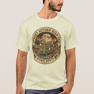 Vintage Kuslig Landsvägsresa Halloween Retro Resa T Shirt