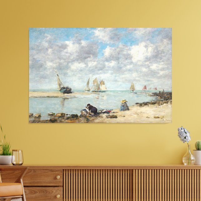 Vintage Kustsegmentet | Sjöfartsbåtar Canvastryck (Insitu (Vardagsrum))
