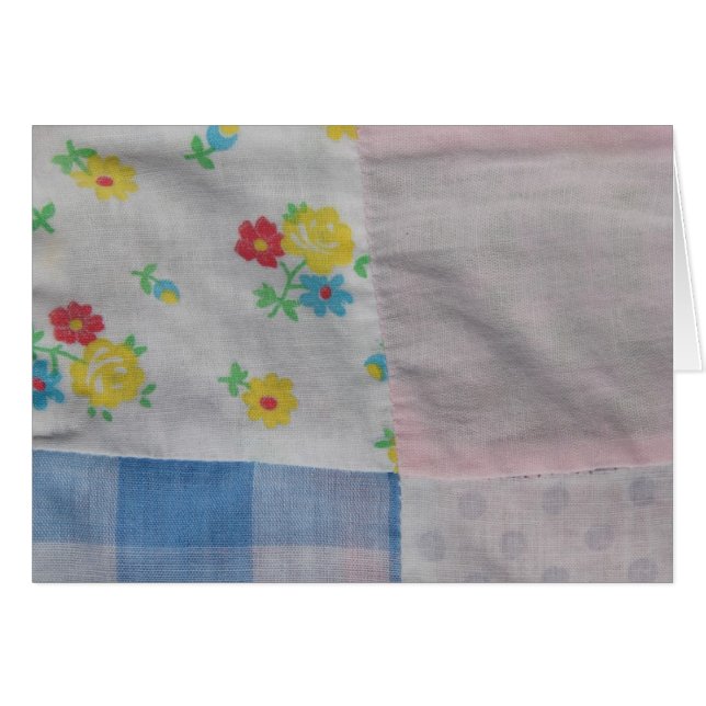 Vintage Kvadratfyrkanter Hälsningskort (Framsidan Horizontal)