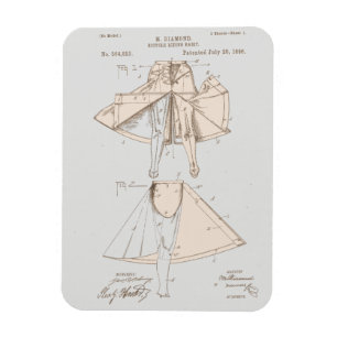 Vintage Kvinna cykelriderpatent Magnet