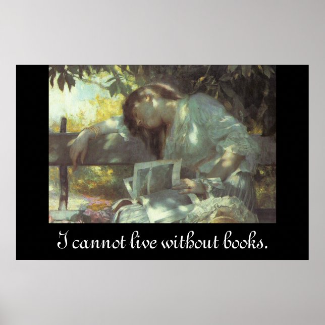 Vintage Kvinna läsning Poster (Framsidan)