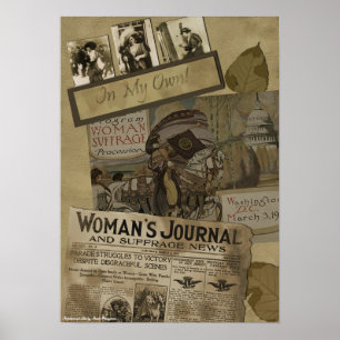 Vintage"kvinna Srapbook för rösträtt" tryck 1913