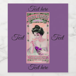 Vintage kvinnans etikett för byte av vin