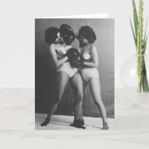 Vintage Kvinnor Dologi Kort