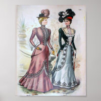Vintage Kvinnors Mode 1890-tal