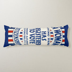 Vintage Kvinnors röstande Höger stöder omskrivning Kroppskudde