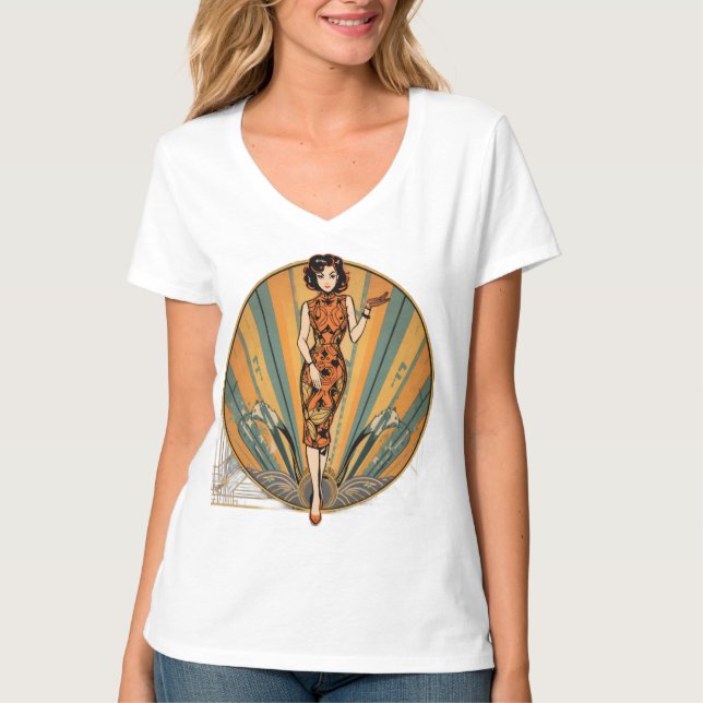 Vintage Kvinnors T-Shirt (Framsida)