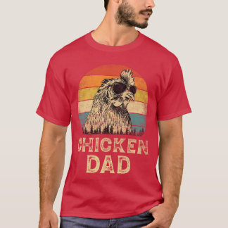 Vintage Kyckling Pappa Kycklingälskare Pappa Fäder T Shirt