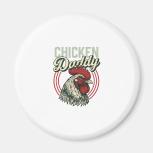 Vintage Kyckling Pappa Tupp T-Shirt Design_1 Magnet