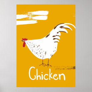 Vintage Kyckling Poster