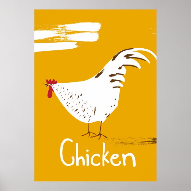 Vintage Kyckling Poster (Framsidan)