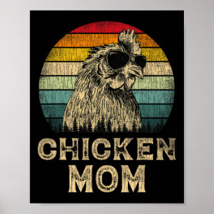 Vintage kycklingmamma Kycklingälskare Mamma Mors d Poster