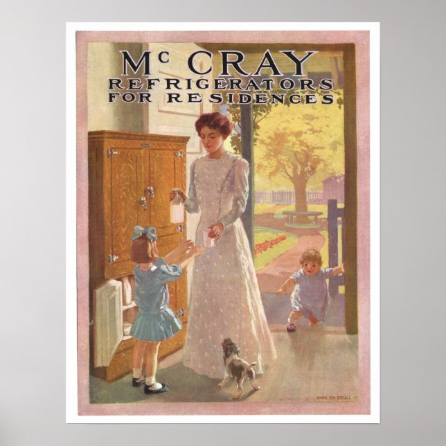 Vintage Kylskåp och Poster (Framsidan)