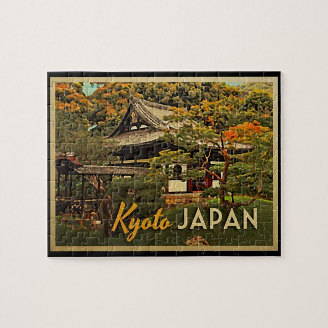 Vintage Kyoto Japan Pussel (Horisontell)