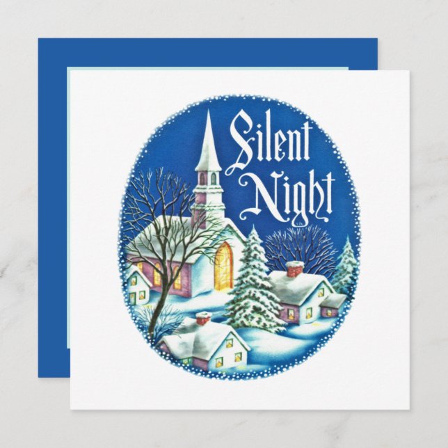 vintage kyrkan party  inbjudningar (Fram/baksida)