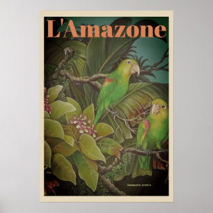 Vintage L "Amazone Travel Poster" Poster