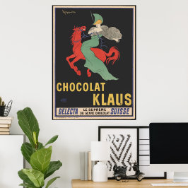 Vintage L. Cappiello, Chocolat Klaus 1903 Paris Poster
