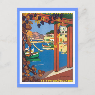 Vintage La Cote D'azur Vykort