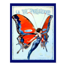 Vintage La Vie Parisienne Butterfly Dam