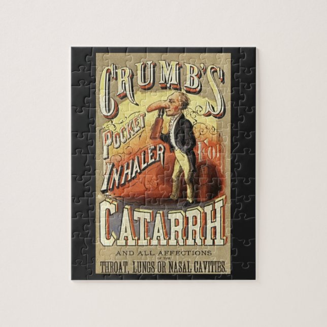 Vintage Label Art, Crumbs Pocket Asthma Inhaler Pussel (Vertikal)