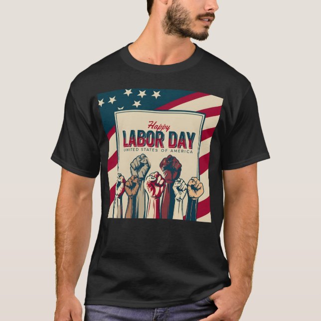 Vintage Labor Day Celebration gift T Shirt (Framsida)