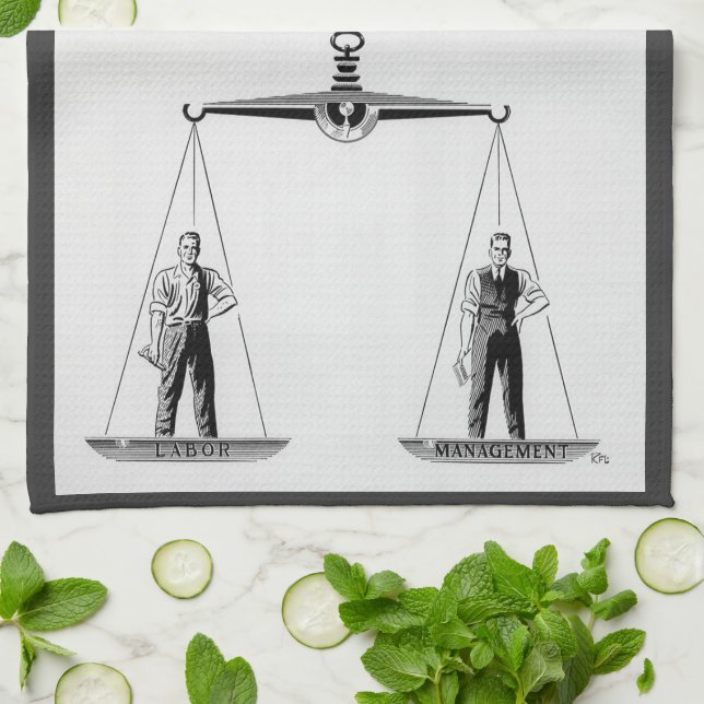 Vintage Labour vs Management, Scale of Justice Kökshandduk (Vikta)