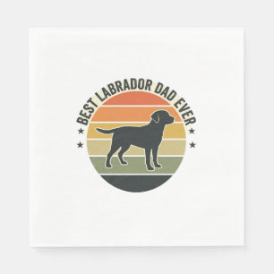 Vintage Labrador Pappa Solnedgång Hund Vektor Tröj Pappersservett