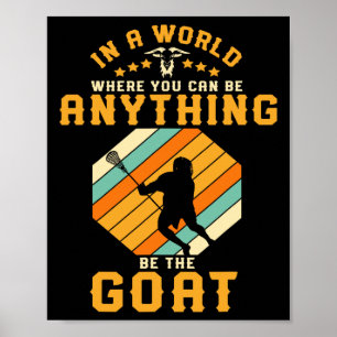 Vintage Lacrosse Retro Lax Råtta Gift Lacrosse Pla Poster