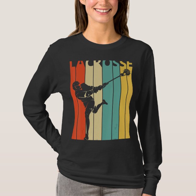 Vintage Lacrosse T Shirt (Framsida)