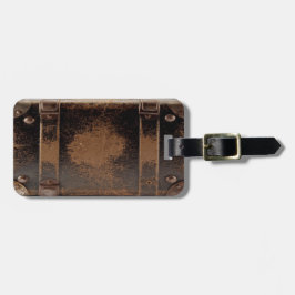Vintage läderväska bagagebricka