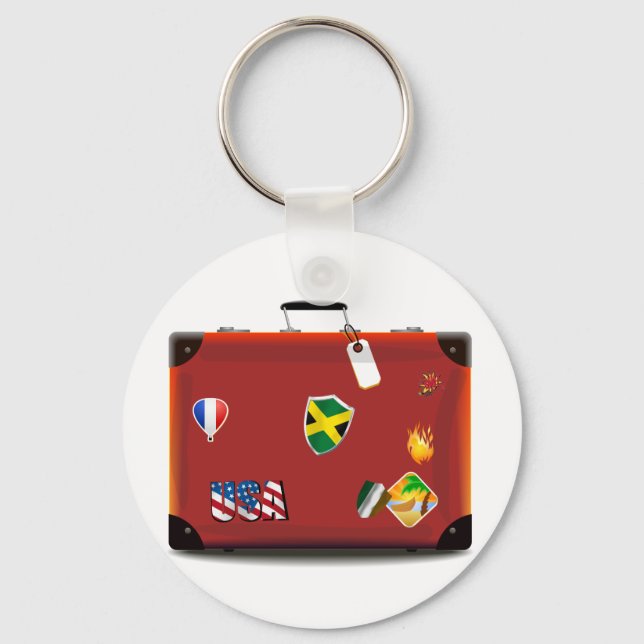 Vintage läderväska nyckelring (Framsida)