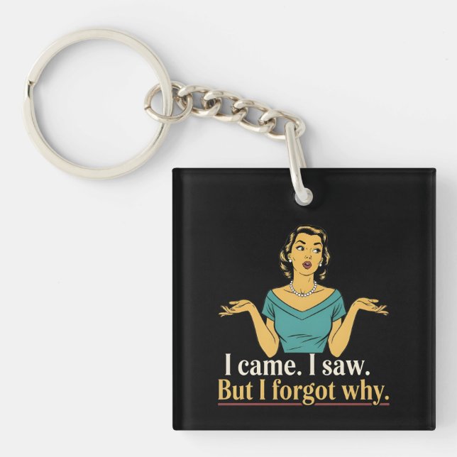 Vintage Lady Midlife Confession Keychain (Framsidan)