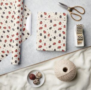 Vintage Ladybug Garden Presentpapper