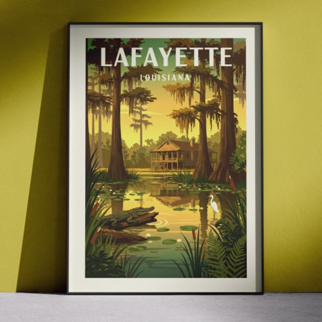 Vintage Lafayette Louisiana Poster (Skapare uppladdad)