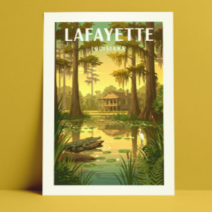 Vintage Lafayette Louisiana Vykort