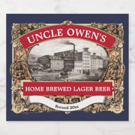 Vintage Lager Beer-mall Ölflaska Etikett