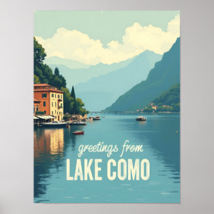 Vintage Lago di Como Poster