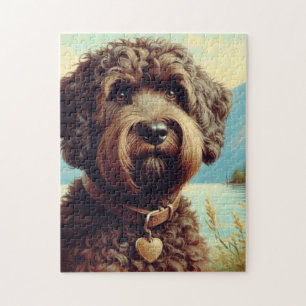 Vintage Lagotto Romagnolo Painting Pussel