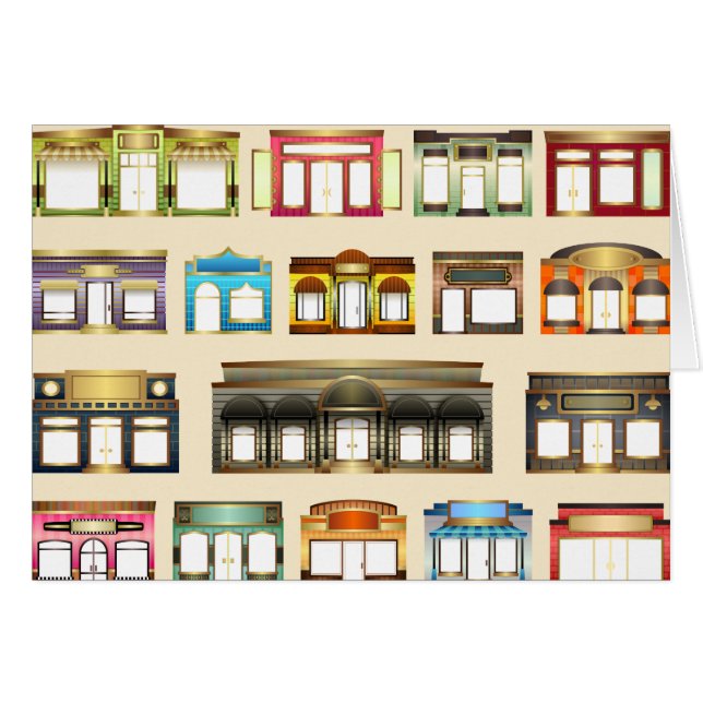 vintage lagrar hälsningskort (Framsidan Horizontal)