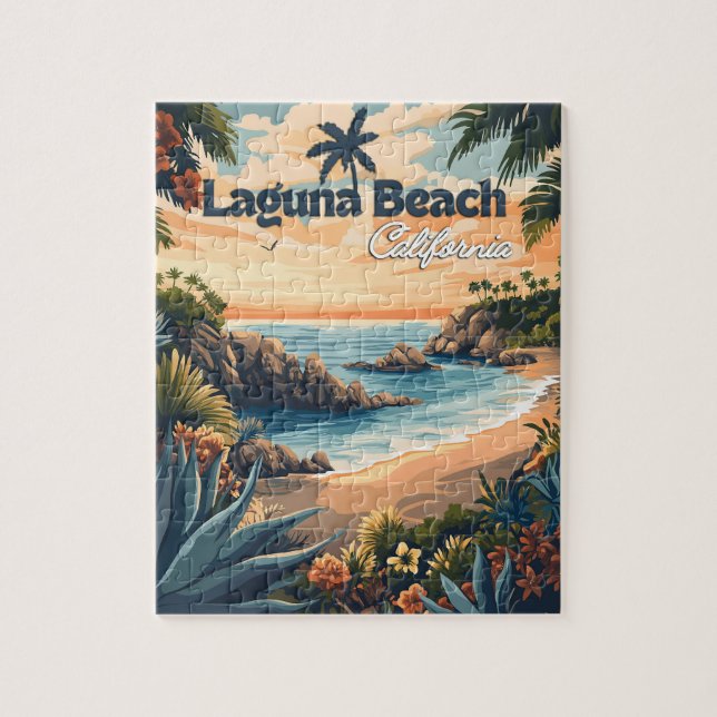 Vintage Laguna Beach California Pussel (Vertikal)
