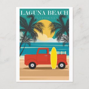 Vintage Laguna Beach California Travel Vykort