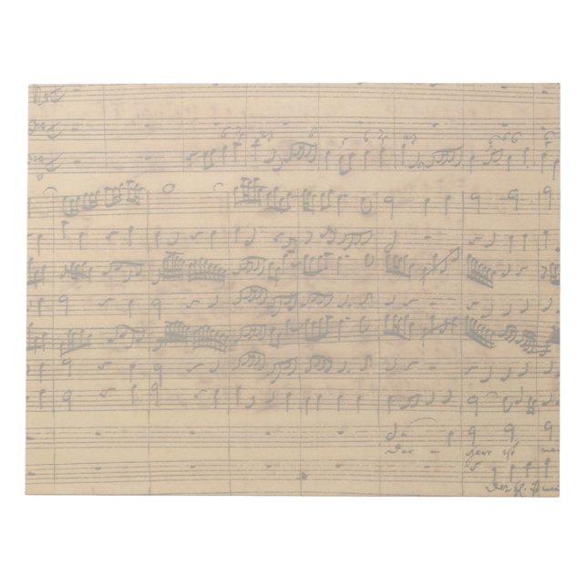 Vintage Lakan Music av Johann Sebastian Bach Anteckningsblock (Framsida)