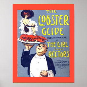 Vintage Lakan Music Cover Art Lobster Glide Poster