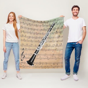 Vintage Lakan Music med ett Clarinet Fleece Blanke