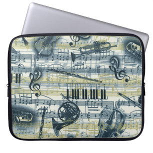 Vintage Lakan Music Mönster Laptop sleeve